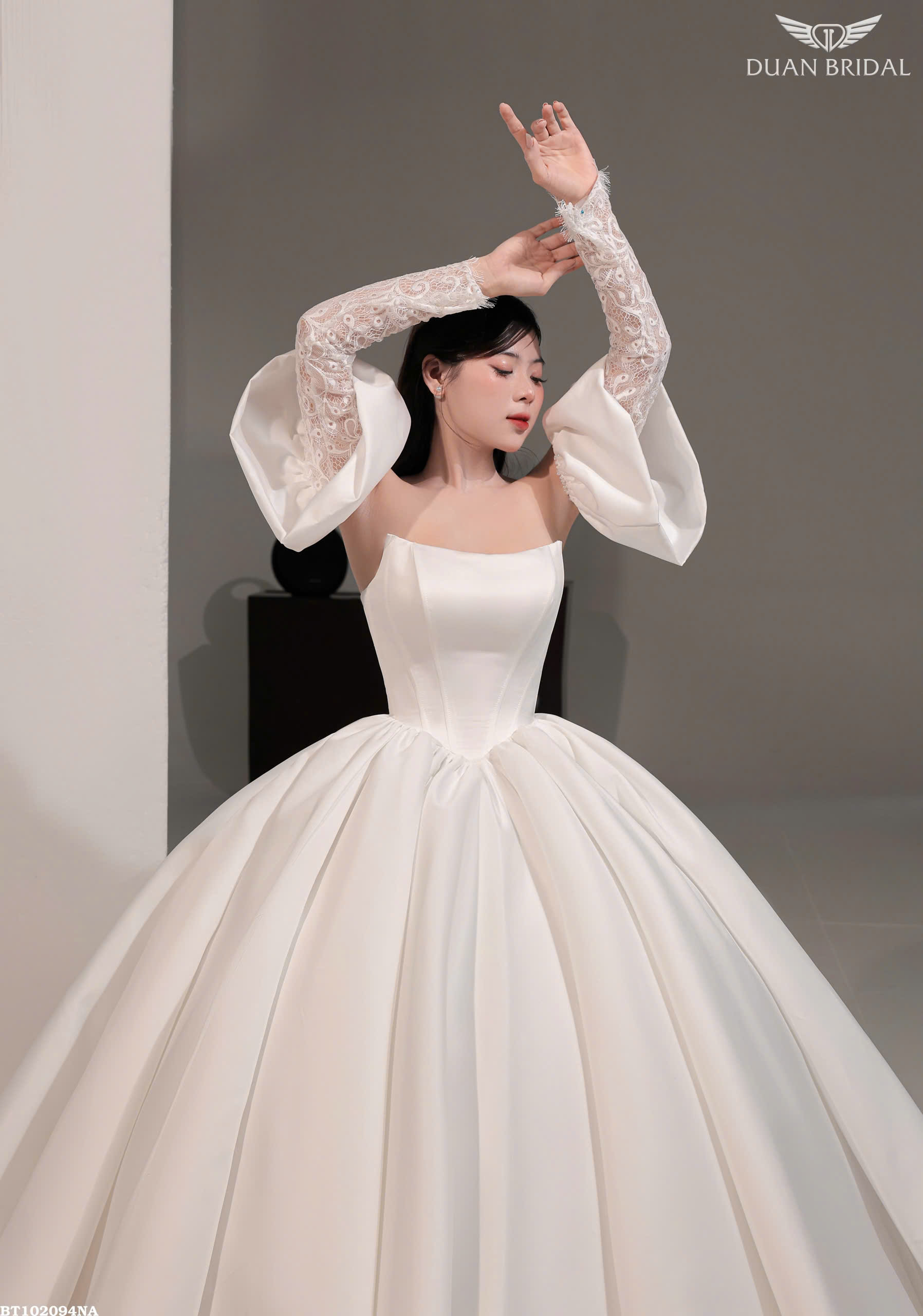 satin vs Lace wedding dress