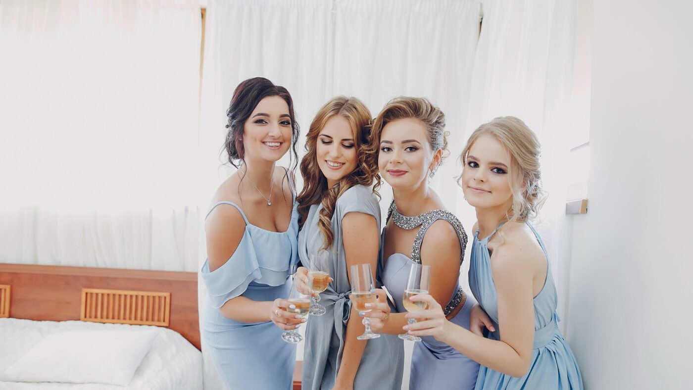 Blue bridesmaid dresses