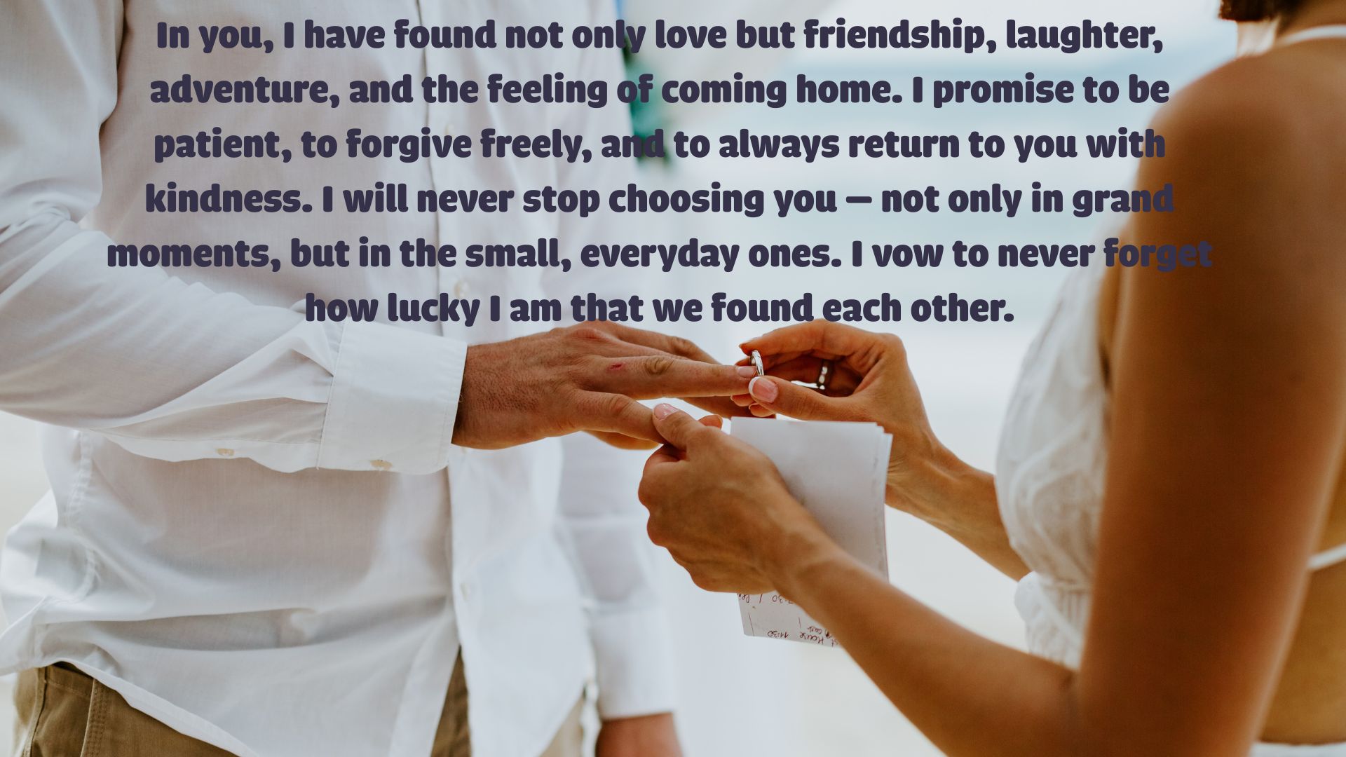 Meaningful Vow