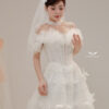 Opal Veil - Off-shoulder A-line sequin wedding dress