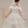 Opal Veil - Off-shoulder A-line sequin wedding dress
