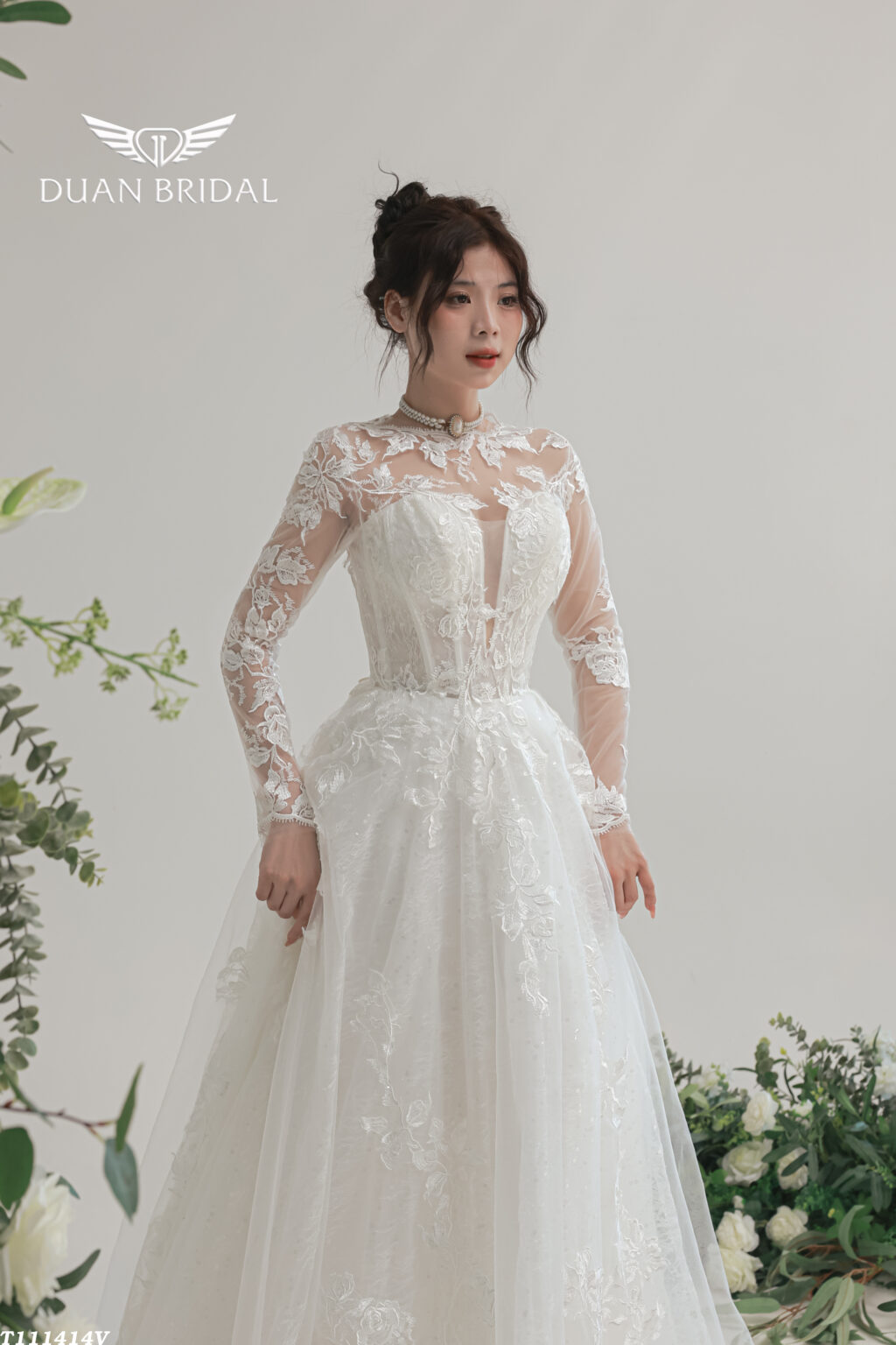 Clarisse - long sleeve A-line wedding dress
