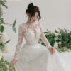 Clarisse - long sleeve A-line wedding dress - 3
