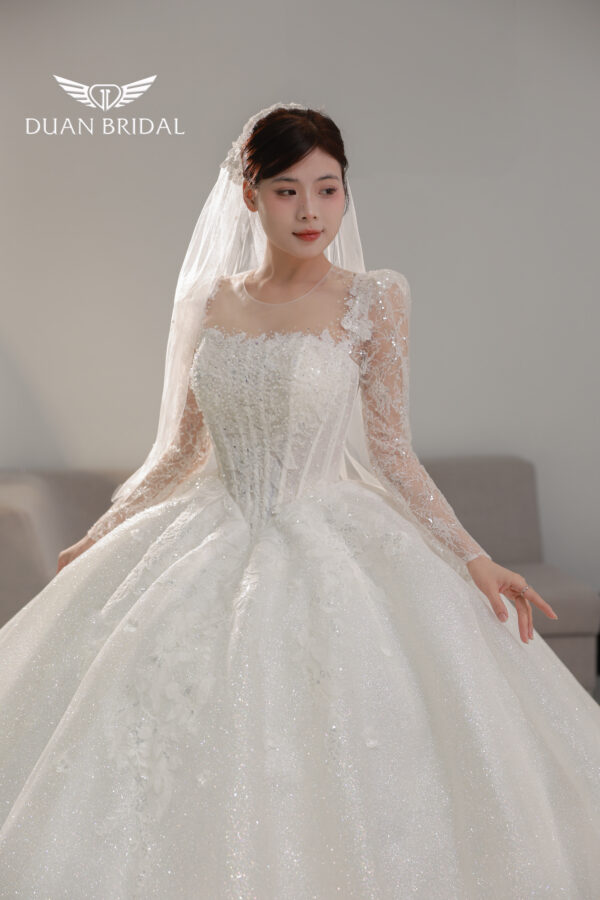 Seraphine - long sleeve ball gown wedding dress - 2