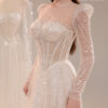 Viora - long sleeve A-line wedding dress - 2