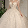 Ysolde - long sleeve ball gown wedding dress - 3