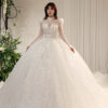 Ysolde - long sleeve ball gown wedding dress - 4