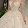 Ysolde - long sleeve ball gown wedding dress - 2
