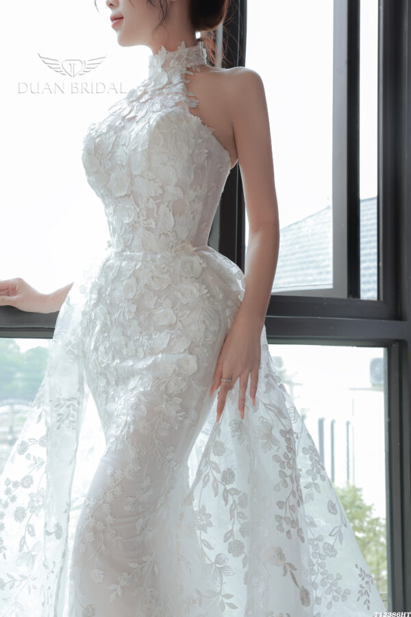 Lace Bloom - sleeveless mermaid wedding dress - 2