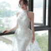 Lace Bloom - sleeveless mermaid wedding dress
