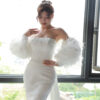 Venisia - detachable sleeve mermaid wedding dress - 2