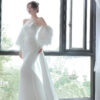 Venisia - detachable sleeve mermaid wedding dress - 4
