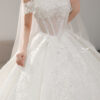 Estelle - Sleeveless floral corset ball gown wedding dress
