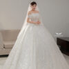 Estelle - Sleeveless floral corset ball gown wedding dress
