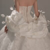 Calla - detachable sleeve ball gown wedding dress - 4