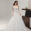 Elira - detachable sleeve mermaid wedding dress - 4