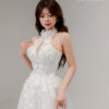 Lazra - sleeveless A-line wedding dress