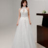 Lazra - sleeveless A-line wedding dress - 4