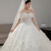 Bloom - 3D floral off-shoulder ball gown wedding dress