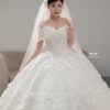 Bloom - 3D floral off-shoulder ball gown wedding dress