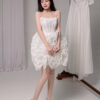 Zinnia - sleeveless mini wedding dress -3