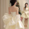 Reverie - detachable sleeve mini wedding dress - 2