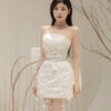 Sway - sleeveless mini wedding dress