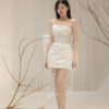 Sway - sleeveless mini wedding dress - 3