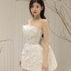 Sway - sleeveless mini wedding dress - 2
