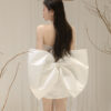 Sway - sleeveless mini wedding dress - 4
