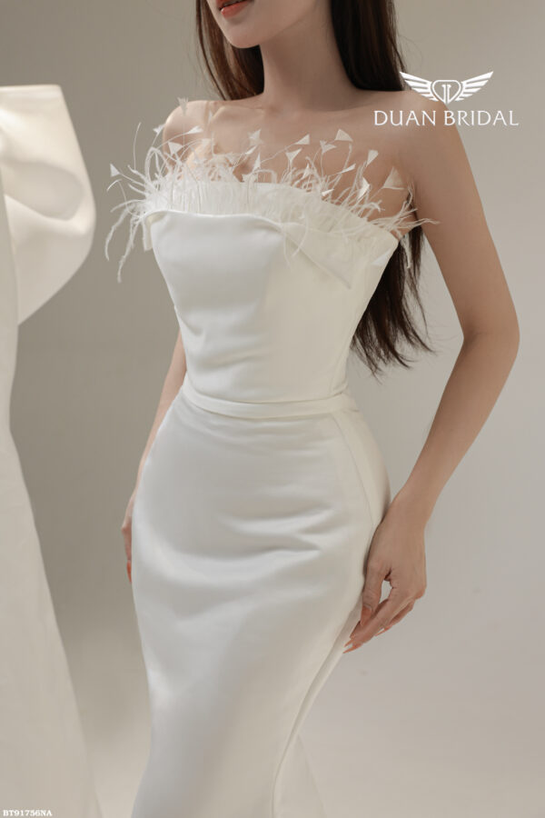 Aven - detachable sleeve mermaid wedding dress