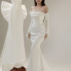 Aven - detachable sleeve mermaid wedding dress - 4