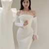 Aven - detachable sleeve mermaid wedding dress - 3