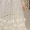 Odessa - detachable sleeve A-line wedding dress - 2