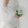 Essence - detachable sleeve mini wedding dress - 4