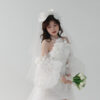 Essence - detachable sleeve mini wedding dress - 2