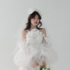 Essence - detachable sleeve mini wedding dress - 3