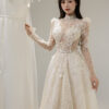 Poise - long sleeve A-line wedding dress - 3