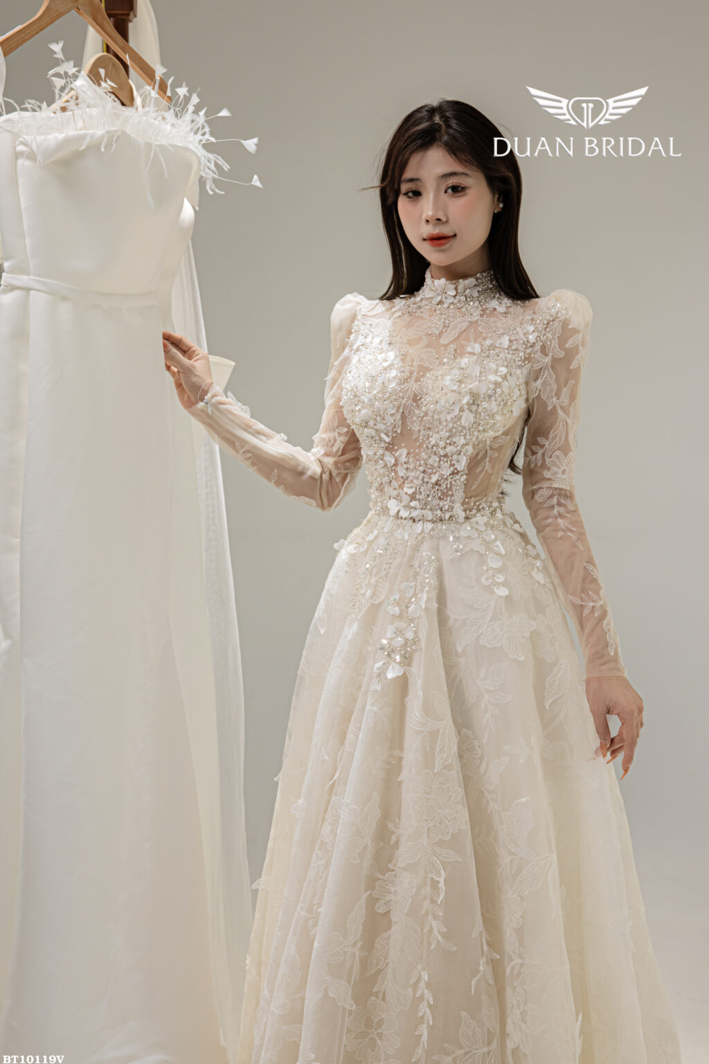 Poise - long sleeve A-line wedding dress - 3