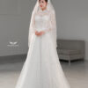 Oralys - Long sleeve illusion lace A-line wedding dress