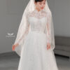 Oralys - Long sleeve illusion lace A-line wedding dress