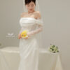 Shayla - Off-shoulder long sleeve mermaid wedding dress