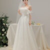 Glissa - Off-shoulder A-line wedding dress