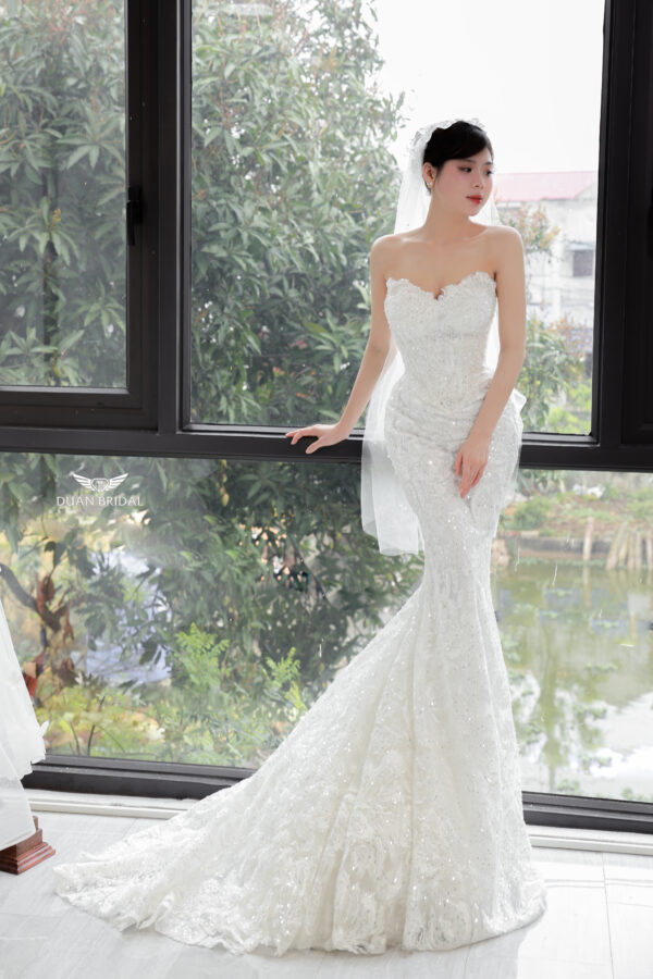 Isoria - Sleeveless mermaid wedding dress - 3