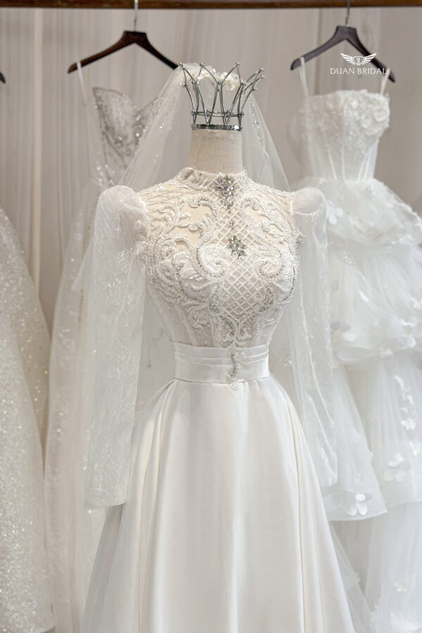 Oressa - Long sleeve A-line wedding dress