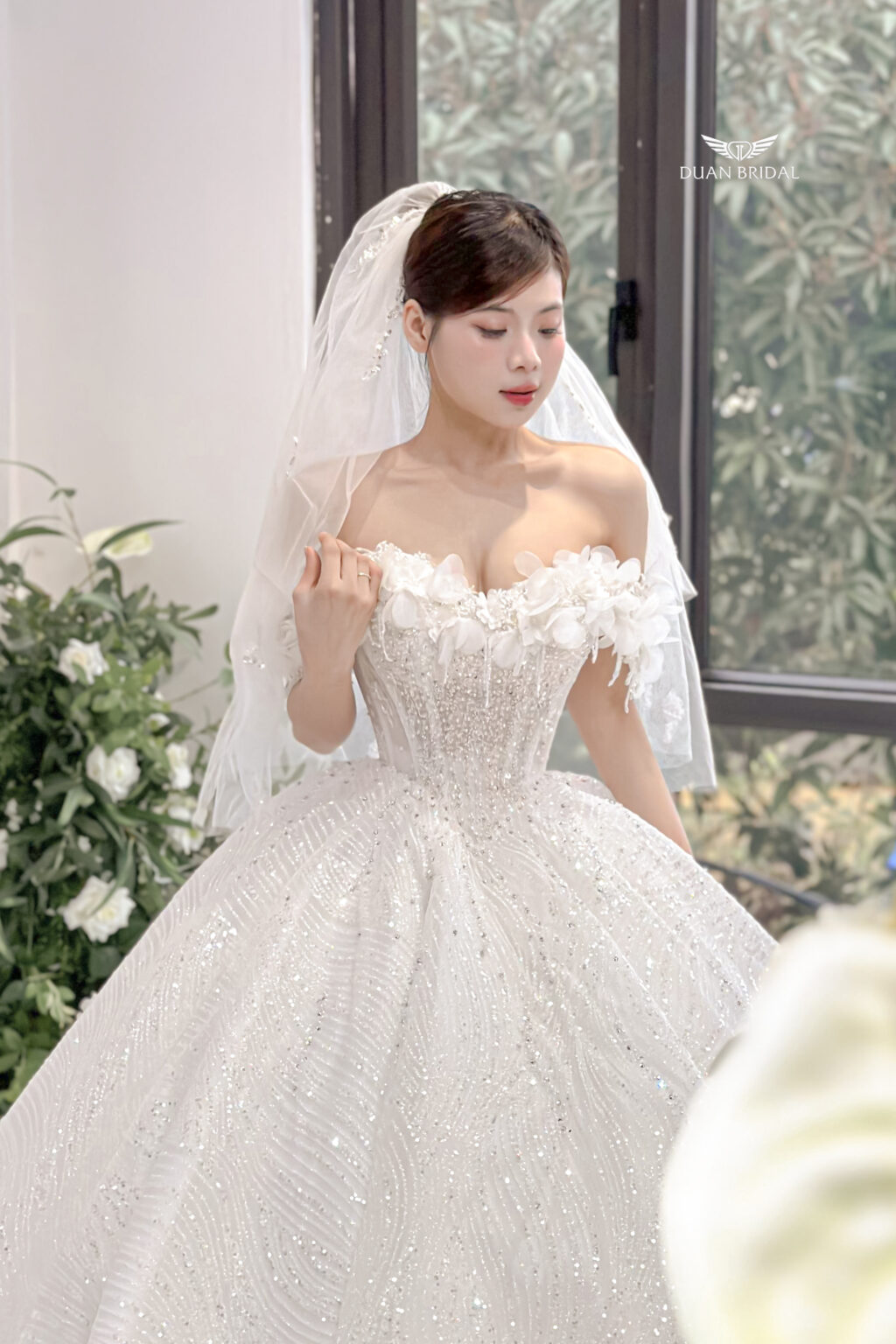 Aurelia - Off-shoulder ball gown wedding dress