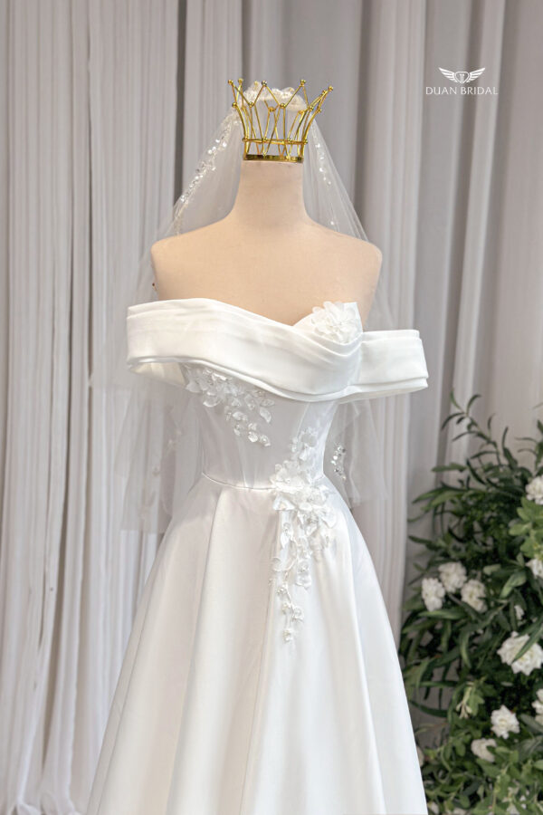 Brillia - Off-shoulder A-line wedding dress - 2