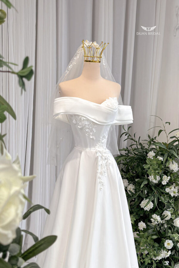 Brillia - Off-shoulder A-line wedding dress