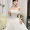 Lynora - Off-shoulder ball gown with corset wedding dress -3