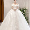 Mirell - off-shoulder ball gown wedding dress - 4